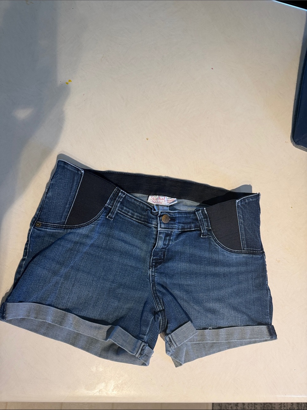 Isabel Maternity by Ingrid & Isabel Dark Blue Denim Maternity Shorts